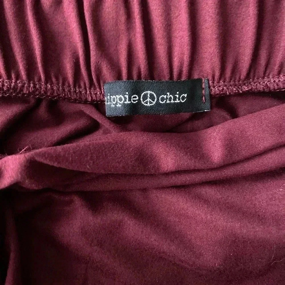 🆕Hippie Chic Raisin Side-Slit Maxi Skirt Burgandy M🆕 - Picture 10 of 12